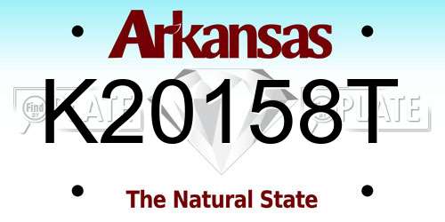 K20158T Arkansas License Plate