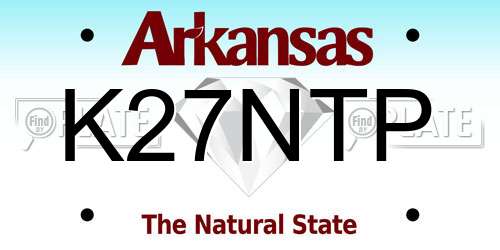 K27NTP Arkansas License Plate