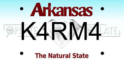 K4RM4 Arkansas License Plate