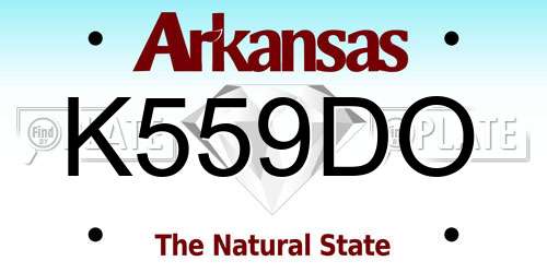 K559DO Arkansas License Plate