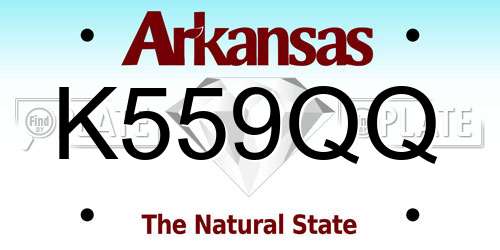 K559QQ Arkansas License Plate