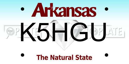 K5HGU Arkansas License Plate