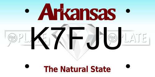 K7FJU Arkansas License Plate