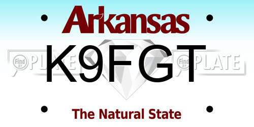 K9FGT Arkansas License Plate
