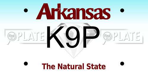 K9P Arkansas License Plate
