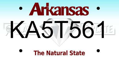 KA5T561 Arkansas License Plate