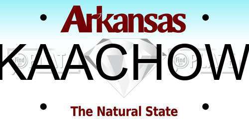 KAACHOW Arkansas License Plate