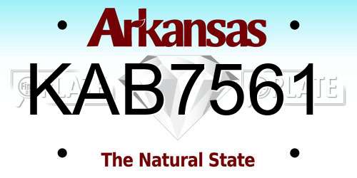KAB7561 Arkansas License Plate