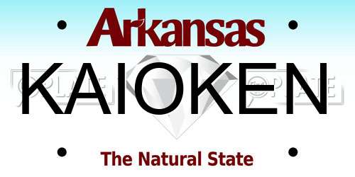 KAIOKEN Arkansas License Plate
