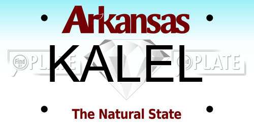 KALEL Arkansas License Plate