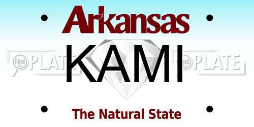 KAMI Arkansas License Plate