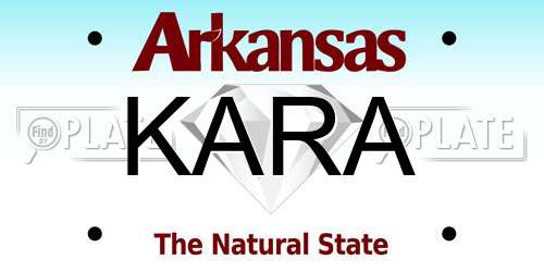KARA Arkansas License Plate