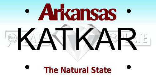 KATKAR Arkansas License Plate
