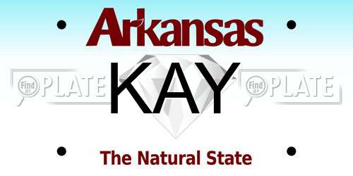 KAY Arkansas License Plate