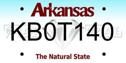 KB0T140 Arkansas License Plate