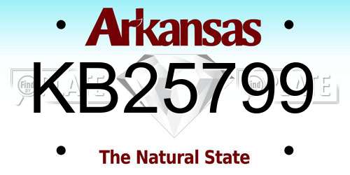 KB25799 Arkansas License Plate