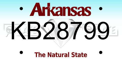 KB28799 Arkansas License Plate