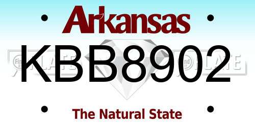 KBB8902 Arkansas License Plate