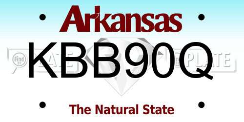 KBB90Q Arkansas License Plate