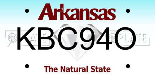 KBC94O Arkansas License Plate