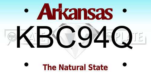 KBC94Q Arkansas License Plate
