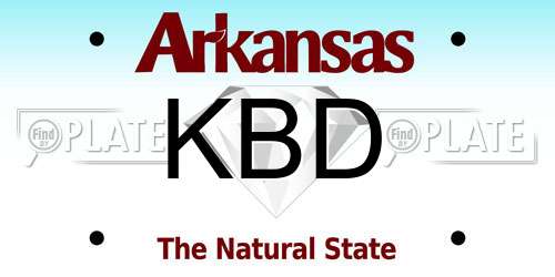 KBD Arkansas License Plate