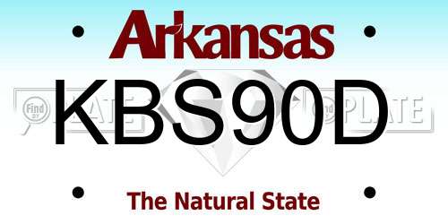 KBS90D Arkansas License Plate