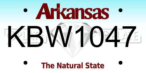 KBW1047 Arkansas License Plate
