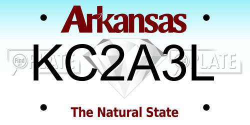 KC2A3L Arkansas License Plate