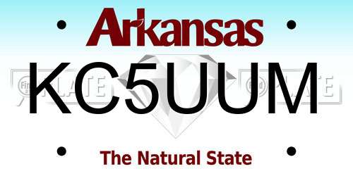 KC5UUM Arkansas License Plate