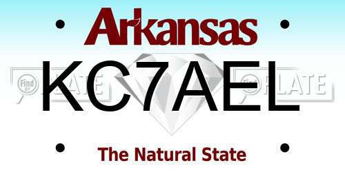 KC7AEL Arkansas License Plate