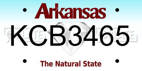 KCB3465 Arkansas License Plate