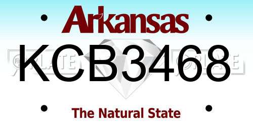 KCB3468 Arkansas License Plate