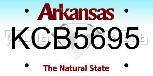 KCB5695 Arkansas License Plate