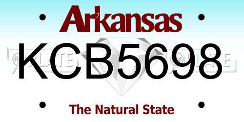 KCB5698 Arkansas License Plate