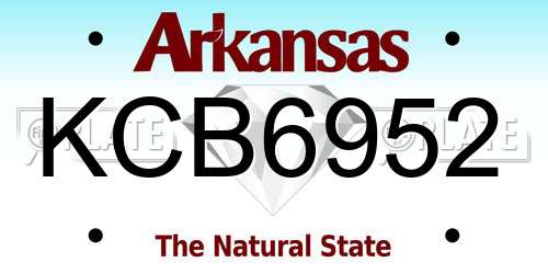 KCB6952 Arkansas License Plate