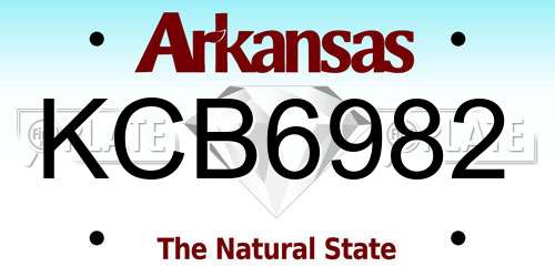 KCB6982 Arkansas License Plate