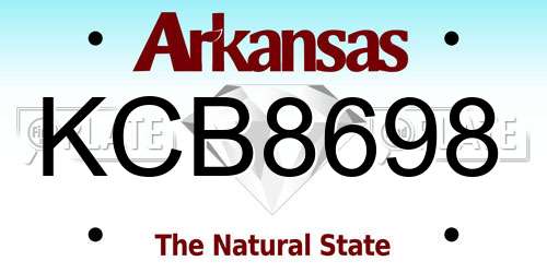 KCB8698 Arkansas License Plate