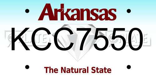 KCC7550 Arkansas License Plate