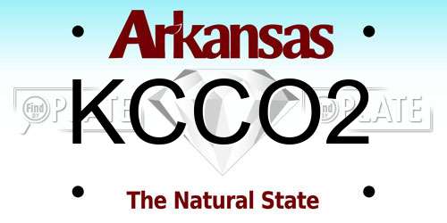 KCCO2 Arkansas License Plate