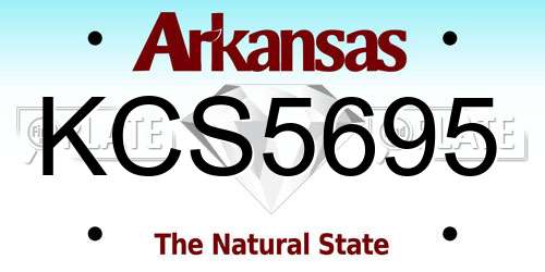 KCS5695 Arkansas License Plate
