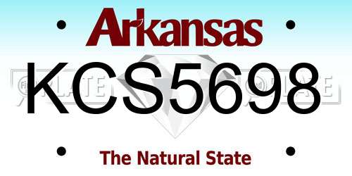 KCS5698 Arkansas License Plate