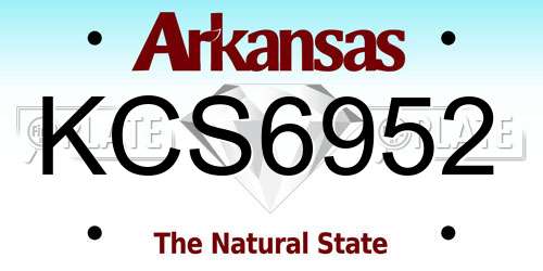 KCS6952 Arkansas License Plate