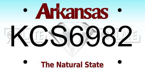 KCS6982 Arkansas License Plate