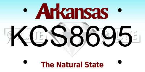 KCS8695 Arkansas License Plate