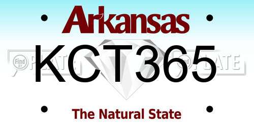 KCT365 Arkansas License Plate