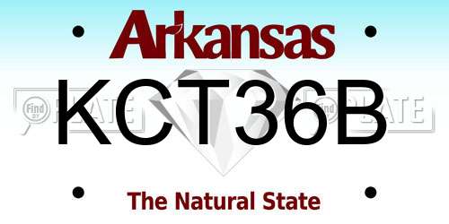 KCT36B Arkansas License Plate