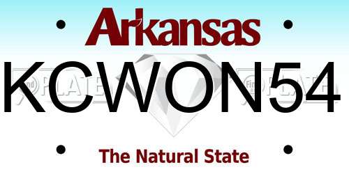 KCWON54 Arkansas License Plate