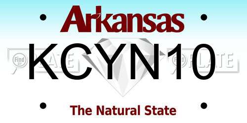KCYN10 Arkansas License Plate