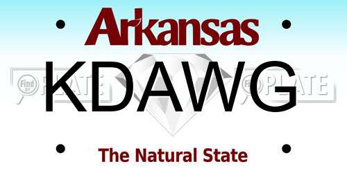KDAWG Arkansas License Plate